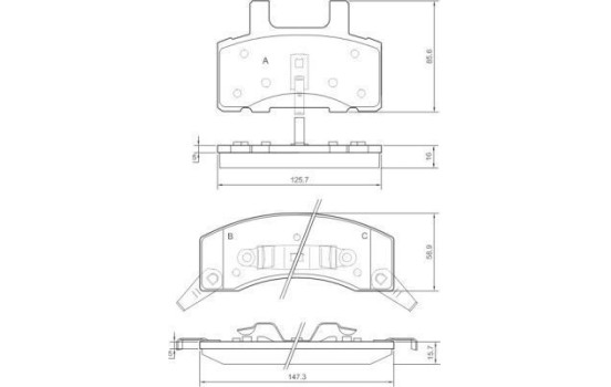 Kit de plaquettes de frein, frein à disque 38370 ABS, Image 2