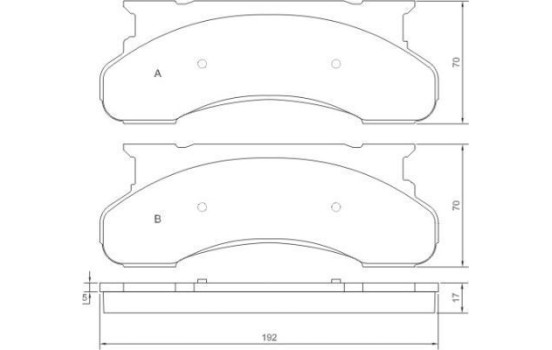 Kit de plaquettes de frein, frein à disque 38450 ABS, Image 2
