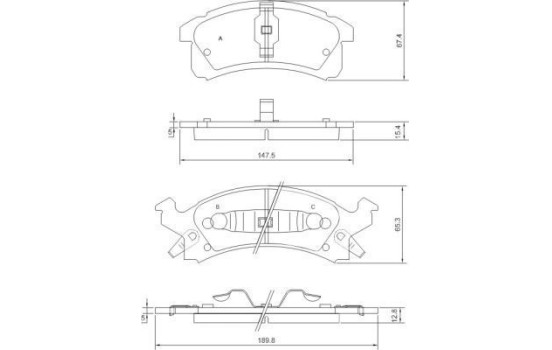 Kit de plaquettes de frein, frein à disque 38506 ABS, Image 2