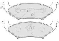 Kit de plaquettes de frein, frein à disque 38544 ABS