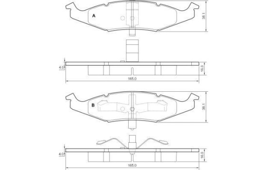 Kit de plaquettes de frein, frein à disque 38633 ABS, Image 3