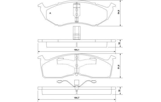 Kit de plaquettes de frein, frein à disque 38642 ABS, Image 2