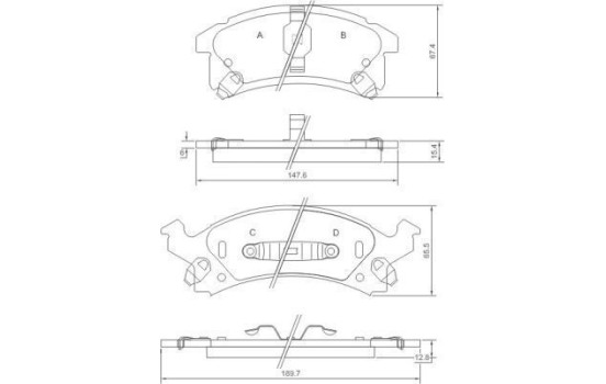 Kit de plaquettes de frein, frein à disque 38673 ABS, Image 2