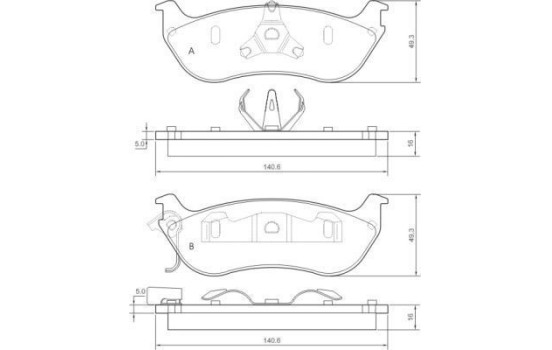 Kit de plaquettes de frein, frein à disque 38674 ABS, Image 2