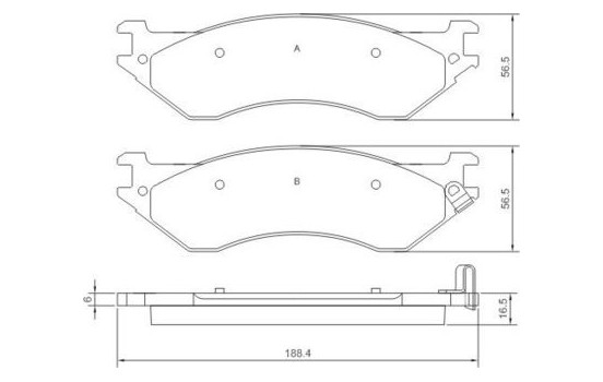 Kit de plaquettes de frein, frein à disque 38702 ABS, Image 2