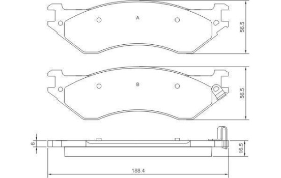 Kit de plaquettes de frein, frein à disque 38702 ABS