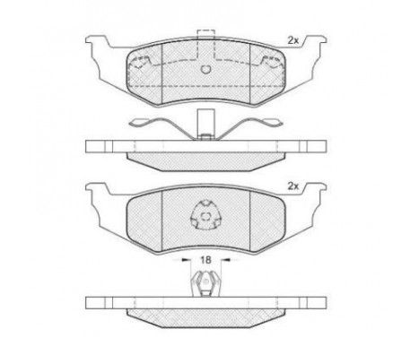 Kit de plaquettes de frein, frein à disque 38759 ABS, Image 3