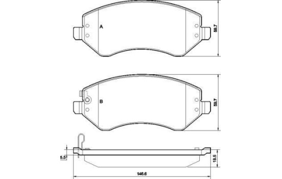 Kit de plaquettes de frein, frein à disque 38856 ABS, Image 2