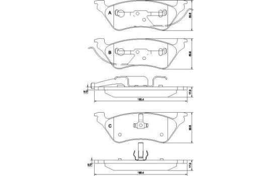 Kit de plaquettes de frein, frein à disque 38858 ABS, Image 2