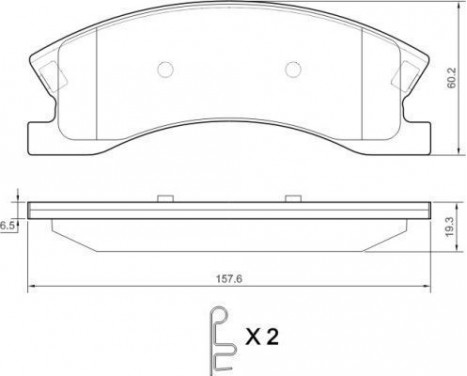 Kit de plaquettes de frein, frein à disque 38945 ABS, Image 3