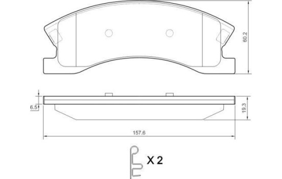 Kit de plaquettes de frein, frein à disque 38945 ABS, Image 3