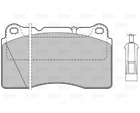 Kit de plaquettes de frein, frein à disque 598309 Valeo