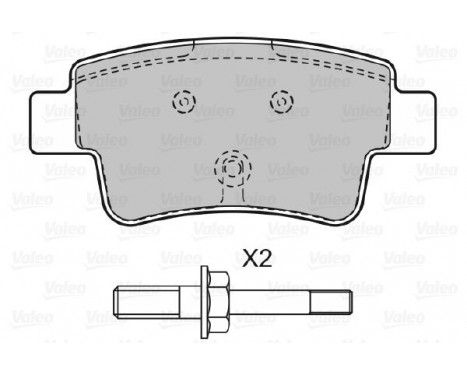 Kit de plaquettes de frein, frein à disque 598722 Valeo