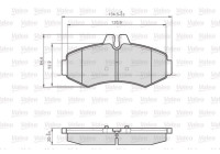 Kit de plaquettes de frein, frein à disque 872022 Valeo