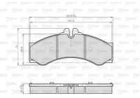 Kit de plaquettes de frein, frein à disque 872076 Valeo