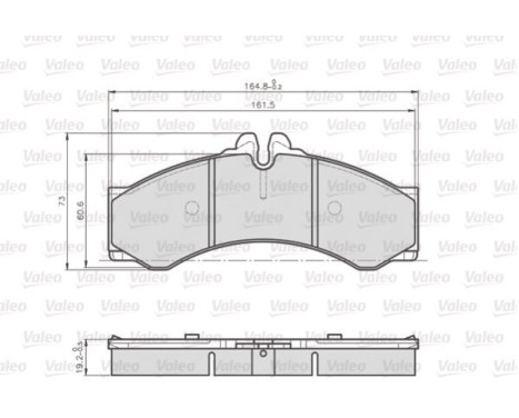 Kit de plaquettes de frein, frein à disque 872076 Valeo