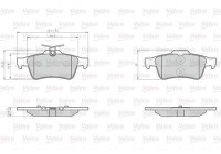 Kit de plaquettes de frein, frein à disque 872137 Valeo