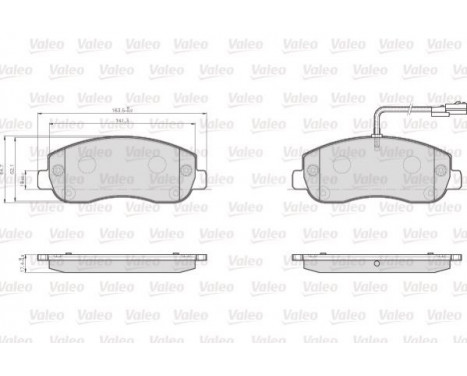 Kit de plaquettes de frein, frein à disque 872147 Valeo