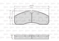 Kit de plaquettes de frein, frein à disque 872160 Valeo