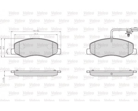 Kit de plaquettes de frein, frein à disque 872172 Valeo