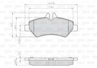 Kit de plaquettes de frein, frein à disque 872190 Valeo