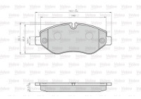 Kit de plaquettes de frein, frein à disque 872229 Valeo