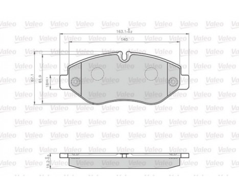 Kit de plaquettes de frein, frein à disque 872229 Valeo