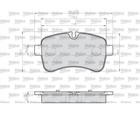 Kit de plaquettes de frein, frein à disque 872232 Valeo