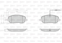 Kit de plaquettes de frein, frein à disque 872261 Valeo