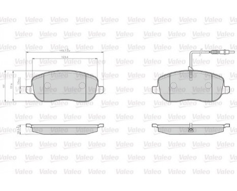 Kit de plaquettes de frein, frein à disque 872261 Valeo