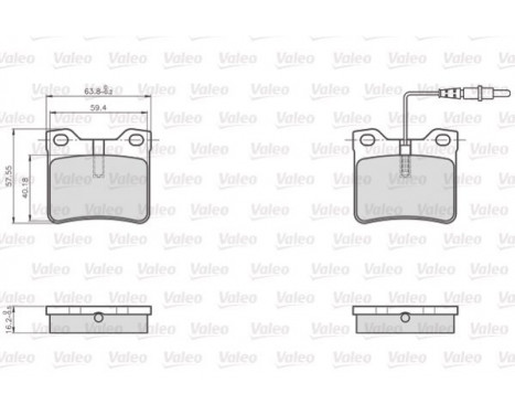 Kit de plaquettes de frein, frein à disque 872279 Valeo