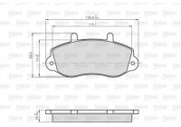 Kit de plaquettes de frein, frein à disque 872302 Valeo