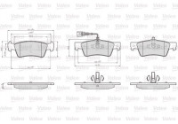 Kit de plaquettes de frein, frein à disque 872367 Valeo