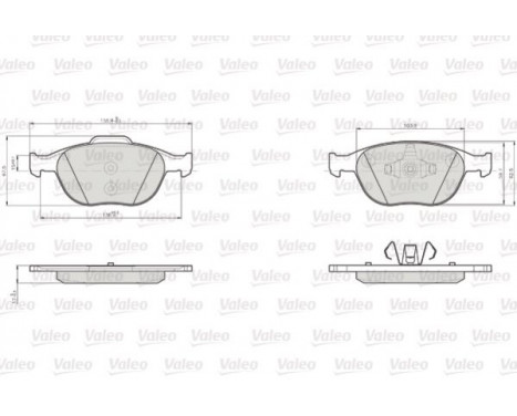 Kit de plaquettes de frein, frein à disque 872440 Valeo