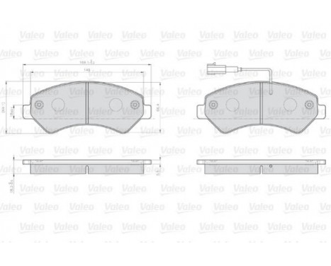 Kit de plaquettes de frein, frein à disque 872466 Valeo