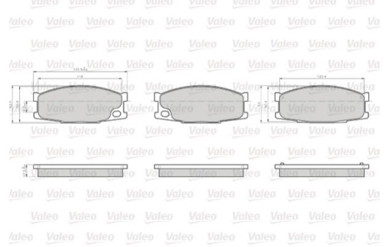 Kit de plaquettes de frein, frein à disque 872501 Valeo
