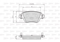 Kit de plaquettes de frein, frein à disque 872557 Valeo