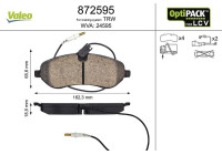 Kit de plaquettes de frein, frein à disque 872595 Valeo