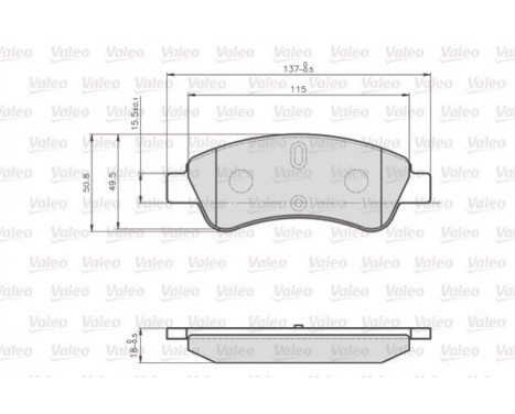 Kit de plaquettes de frein, frein à disque 872599 Valeo