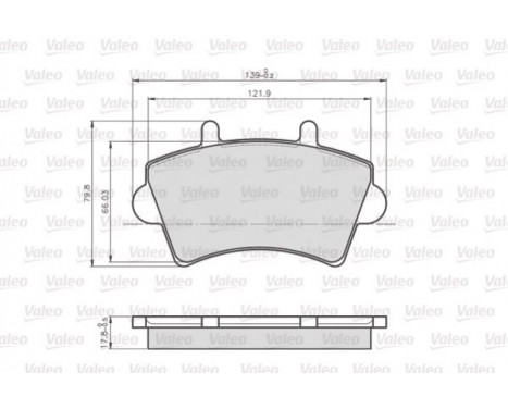 Kit de plaquettes de frein, frein à disque 872613 Valeo