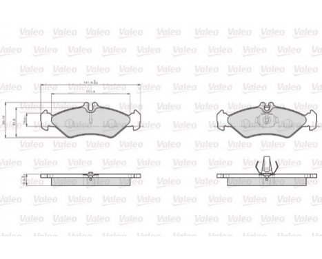 Kit de plaquettes de frein, frein à disque 872621 Valeo