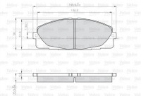 Kit de plaquettes de frein, frein à disque 872680 Valeo