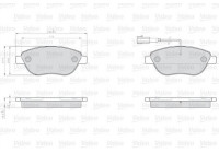 Kit de plaquettes de frein, frein à disque 872708 Valeo