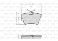 Kit de plaquettes de frein, frein à disque 872748 Valeo