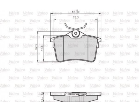 Kit de plaquettes de frein, frein à disque 872765 Valeo