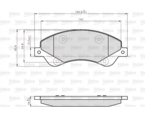 Kit de plaquettes de frein, frein à disque 872818 Valeo