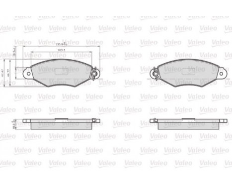 Kit de plaquettes de frein, frein à disque 872981 Valeo