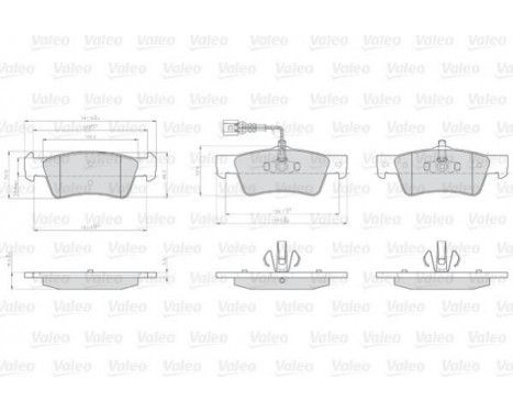 Kit de plaquettes de frein, frein à disque 873367 Valeo