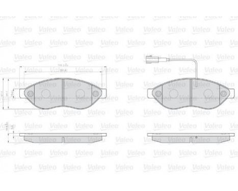 Kit de plaquettes de frein, frein à disque 873468 Valeo