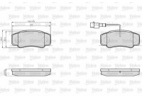 Kit de plaquettes de frein, frein à disque 873921 Valeo